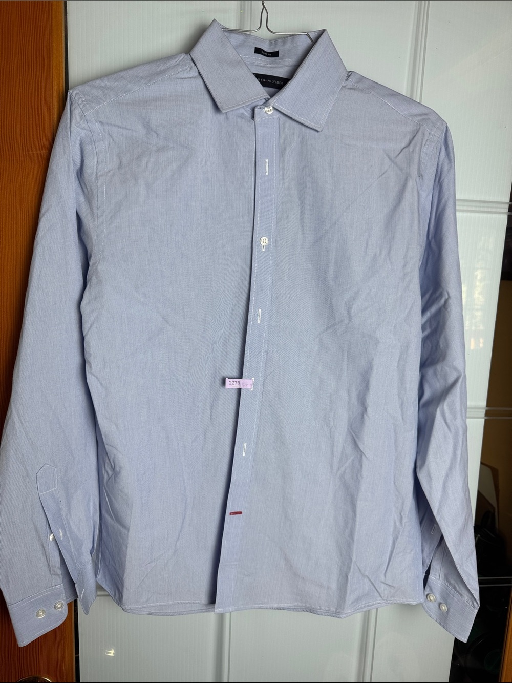 Tommy Hilfiger Light Blue Striped Dress Shirt